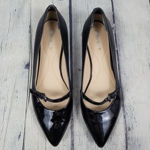 GEOX | Respira patent & smooth leather pointed toe maryjane ballet flats